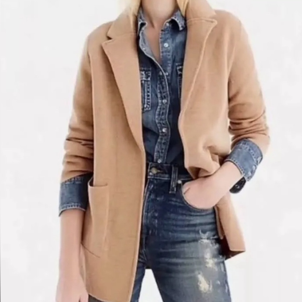 J Crew Navy Sweater Blazer size large, Sophie